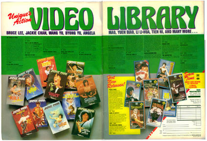 Unique Video Library Jackie Chan VHS Sale Advertisement