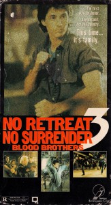 "No Retreat, No Surrender 3: Blood Brothers" American VHS Cover