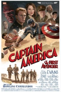Retro "Captain America" poster by by artist Paolo Rivera.