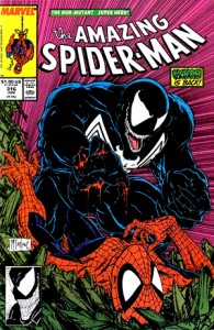 "The Amazing Spider-Man #316" written by David Michelinie and artwork by Todd McFarlane
