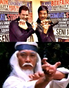 Paul Bramhall and Hwang Jang Lee emulating a trademark style.