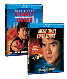 "First Strike" and "Rumble in the Bronx" Blu-ray Covers